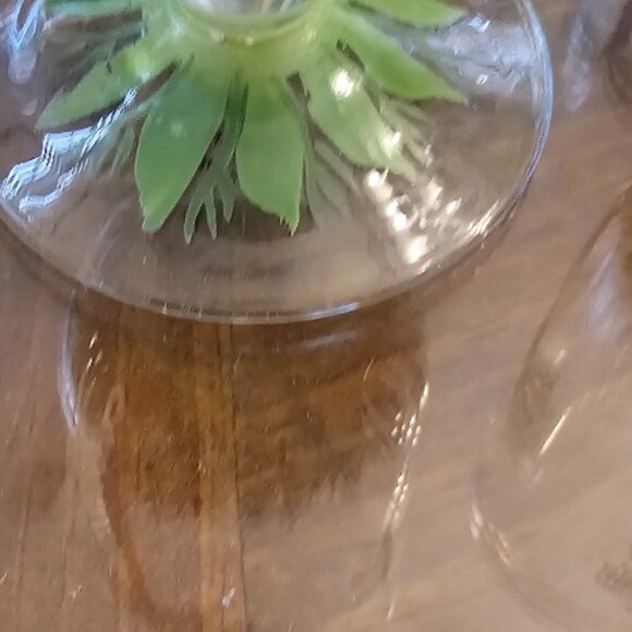 4 Hand Painted Drinking Glass Glasses Tropical Palm Trees Goblet Glass - Picture 3 of 7